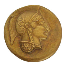 Load image into Gallery viewer, Athenian Tetradrachm Bronze Desk Presse Papier - Paperweight - Goddess Athena