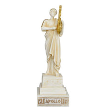 Load image into Gallery viewer, Apollo small Alabaster aged statue God of Music Poetry Sun and Light - Prophecy