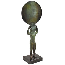 Load image into Gallery viewer, Ancient Greek Bronze Mirror with erotic position sculpture - Museum Replica