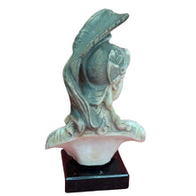 Load image into Gallery viewer, Goddess Athena small head bust on marble base - Symbol of Wisdom
