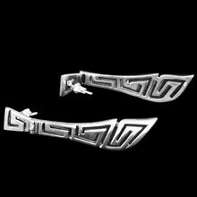 Load image into Gallery viewer, Ancient Greece Meander Sterling Silver 925 Earrings - Maiander Design