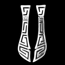 Load image into Gallery viewer, Ancient Greece Meander Sterling Silver 925 Earrings - Maiander Design