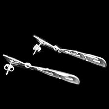 Load image into Gallery viewer, Ancient Greece Meander Sterling Silver 925 Earrings - Maiandros Greek Key Motif