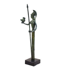 Load image into Gallery viewer, Goddess Athena with her Owl bronze figurine - Symbol of Wisdom Strength Strategy