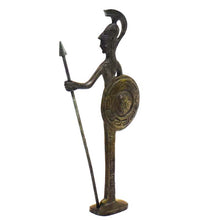 Load image into Gallery viewer, Goddess Athena with shield small bronze figurine - Symbol of Wisdom Strategy