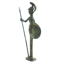 Load image into Gallery viewer, Goddess Athena with shield small bronze figurine - Symbol of Wisdom Strategy
