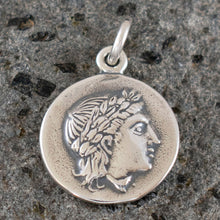 Load image into Gallery viewer, Apollo Silver Coin Pendant - Vergina Star - God of Light Healing Music Poetry