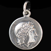 Load image into Gallery viewer, Apollo Silver Coin Pendant - Vergina Star - God of Light Healing Music Poetry
