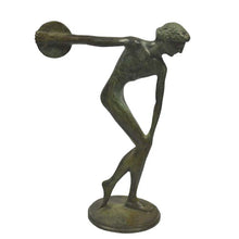 Load image into Gallery viewer, Discobolus flat sculpture - Ancient Olympic games bronze Discus thrower athlete