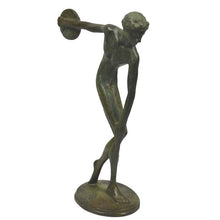 Load image into Gallery viewer, Discobolus flat sculpture - Ancient Olympic games bronze Discus thrower athlete