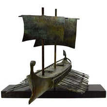 Load image into Gallery viewer, Ancient Bronze Ship Trireme - Penteconter - Athenians Spartans fleet vs Persian