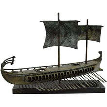 Load image into Gallery viewer, Ancient Bronze Ship Trireme - Penteconter - Athenians Spartans fleet vs Persian