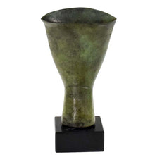 Load image into Gallery viewer, Cycladic Bronze Head statue on marble base - Ancient Abstract Art - Simplicity