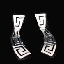 Load image into Gallery viewer, Ancient Greek Meander Sterling Silver 925 Earrings - Greek Maiandros