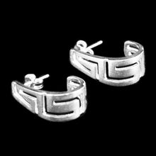 Load image into Gallery viewer, Ancient Greece Meander Sterling Silver 925 Earrings - Greek Key Design
