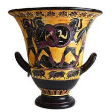 Load image into Gallery viewer, Achilles Hector Menelaos Paris -Trojan War Theme - Krater - Museum Replica