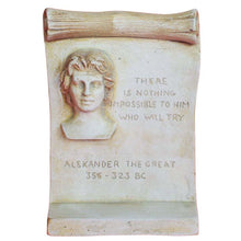 Load image into Gallery viewer, Alexander the Great Macedonian small relief with Quote - King Of Vergina