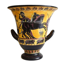Load image into Gallery viewer, Achilles Hector Menelaos Paris -Trojan War Theme - Krater - Museum Replica