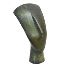 Load image into Gallery viewer, Cycladic Bronze Head statue sculpture - Ancient Art Abstract - Simplicity