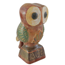 Load image into Gallery viewer, Athenian Owl of wisdom small clay statue - Goddess Athena - Protector of Athens