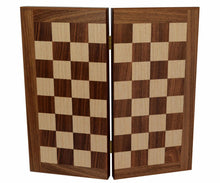 Load image into Gallery viewer, 15&quot; Walnut Backgammon Chess Set - Olive wood chips
