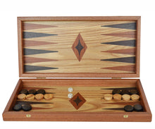 Load image into Gallery viewer, 15" Olive Wood Backgammon Chess Set - Olive wood chips