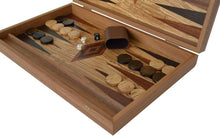 Load image into Gallery viewer, Olive wood Backgammon Set - Handmade in Greece - Olive wood checkers
