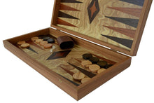 Load image into Gallery viewer, Traditional 19" Olive wood Backgammon Set - Olive wood checkers