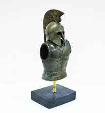 Load image into Gallery viewer, Greek Spartan Corinthian Bronze Helmet Armor mini set - Hoplite soldier infantry