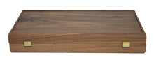 Load image into Gallery viewer, Walnut wood 15" Backgammon Set - Olive wood chips - Handmade in Greece
