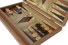 Load image into Gallery viewer, Olive 15" Backgammon Set - Handmade in Greece - Olive wood checkers