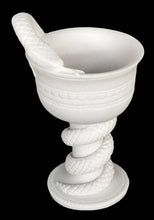 Load image into Gallery viewer, Alabaster Cup with snake design - Symbol of healing - Guardian of sacred places