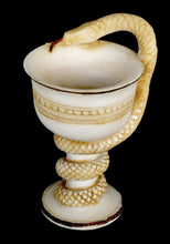 Load image into Gallery viewer, Alabaster aged Cup with snake design - Symbol of healing - Guardian of sacred places