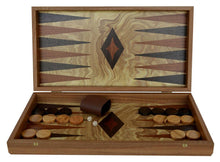 Load image into Gallery viewer, Traditional 19" Olive wood Backgammon Set - Olive wood checkers