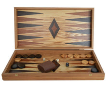 Load image into Gallery viewer, Traditional Handmade Olive wood Backgammon Set - Olive wood checkers