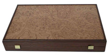Load image into Gallery viewer, Walnut Blur Backgammon Set - Olive wood checkers - Handmade in Greece