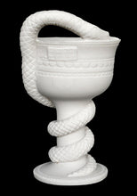 Load image into Gallery viewer, Alabaster Cup with snake design - Symbol of healing - Guardian of sacred places