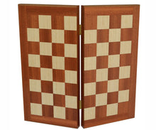 Load image into Gallery viewer, 15" Mahogany Backgammon Chess Set - Olive wood chips