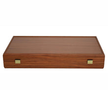 Load image into Gallery viewer, 15" Mahogany Backgammon Set - Olive Checkers