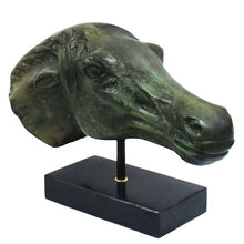 Load image into Gallery viewer, Horse Head bronze sculpture - Ancient Greece - Museum Reproduction
