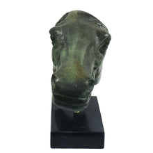 Load image into Gallery viewer, Horse Head bronze sculpture - Ancient Greece - Museum Reproduction
