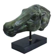 Load image into Gallery viewer, Horse Head bronze sculpture - Ancient Greece - Museum Reproduction

