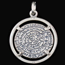 Load image into Gallery viewer, Phaistos Disk Large Pendant - Sterling Silver - Minoan Period
