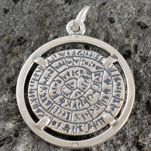 Load image into Gallery viewer, Phaistos Disk Large Pendant - Sterling Silver - Minoan Period
