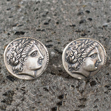Load image into Gallery viewer, Apollo Sterling Silver Cufflinks - Olympian God of Healing Music Poetry - Apulu
