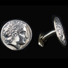 Load image into Gallery viewer, Apollo Sterling Silver Cufflinks - Olympian God of Healing Music Poetry - Apulu
