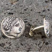 Load image into Gallery viewer, Apollo Sterling Silver Cufflinks - Olympian God of Healing Music Poetry - Apulu
