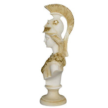 Load image into Gallery viewer, Goddess Athena Alabaster aged bust - Symbol of Wisdom Strength Strategy
