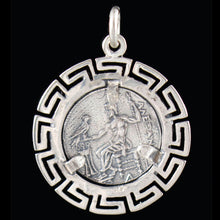 Load image into Gallery viewer, Alexander The Great Hercules Silver Coin Pendant With Meander - Macedonia King
