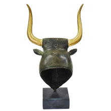 Load image into Gallery viewer, Minoan Bull Bronze Head - Minoan Art - Knossos - Ancient Crete - Museum Replica
